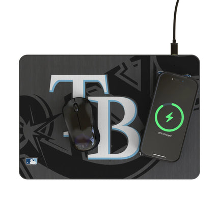 Tampa Bay Rays Monocolor Tilt 15-Watt Wireless Charger and Mouse Pad