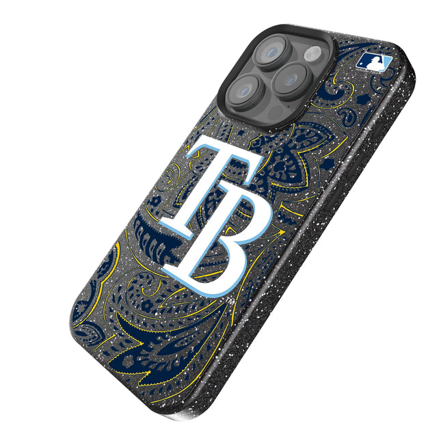 Tampa Bay Rays Paisley Black Bling Phone Case for Apple iPhone