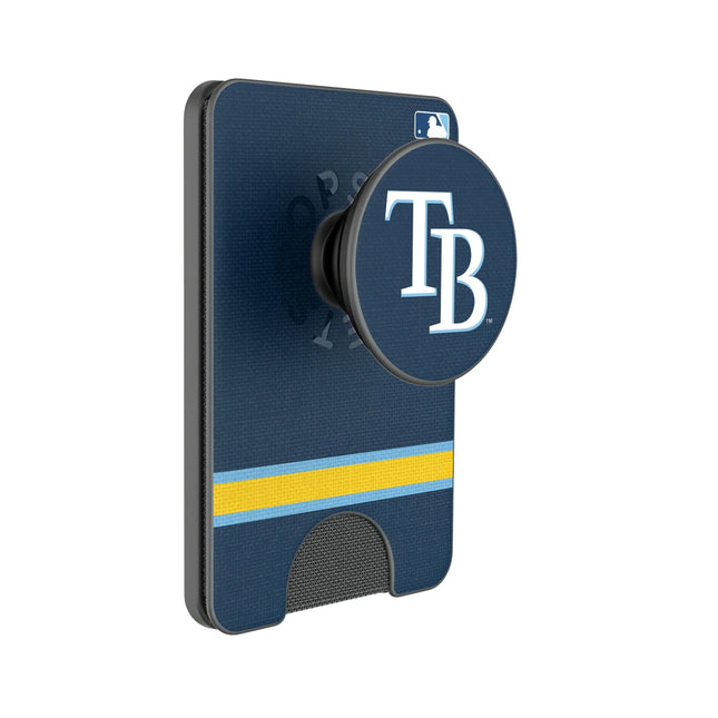 Tampa Bay Rays Stripe PopSockets MagSafe-Compatible PopWallet+