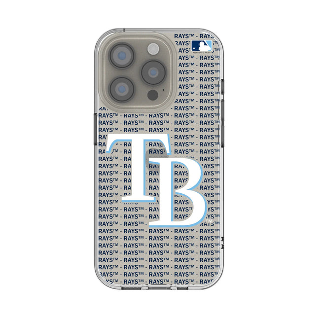 Tampa Bay Rays Text Backdrop Clear Phone Case for Apple iPhone