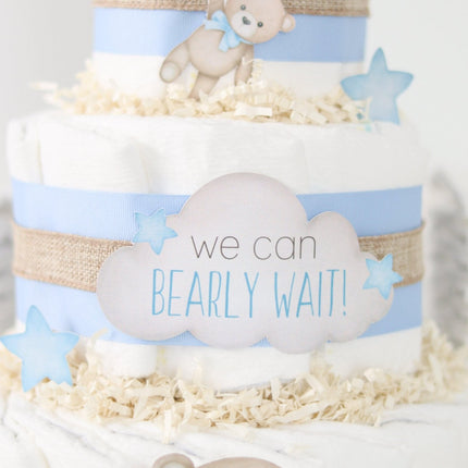 Teddy Bear Diaper Cake Collection - Blue