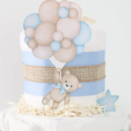 Teddy Bear Diaper Cake Collection - Blue