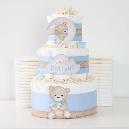 Teddy Bear Diaper Cake Collection - Blue