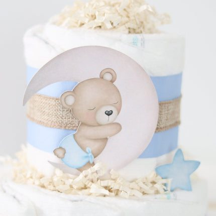 Teddy Bear Diaper Cake Collection - Blue