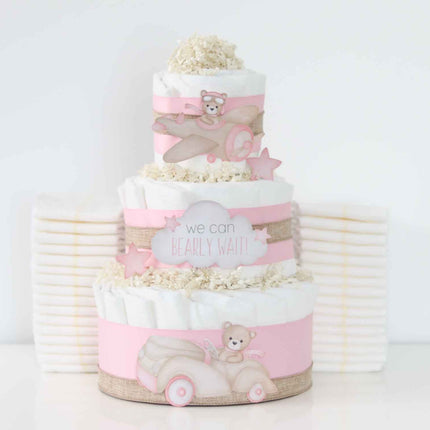Teddy Bear Diaper Cake Collection - Pink