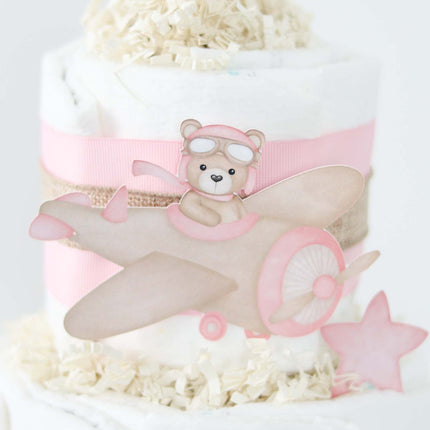 Teddy Bear Diaper Cake Collection - Pink