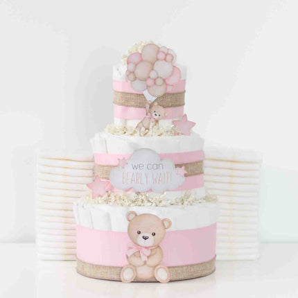 Teddy Bear Diaper Cake Collection - Pink