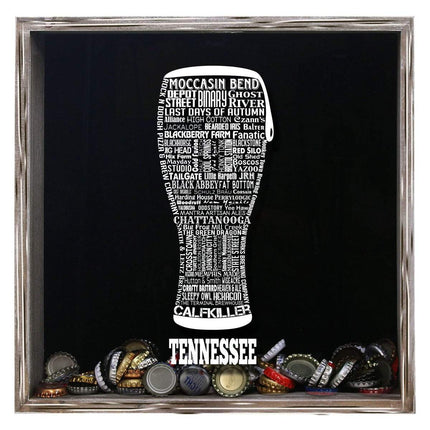 Tennessee Beer Typography Shadow Box
