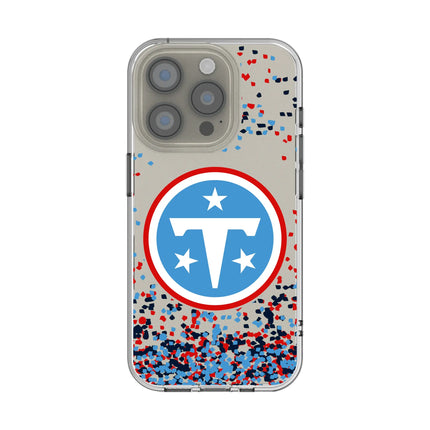 Tennessee Titans Confetti Clear Phone Case for Apple iPhone