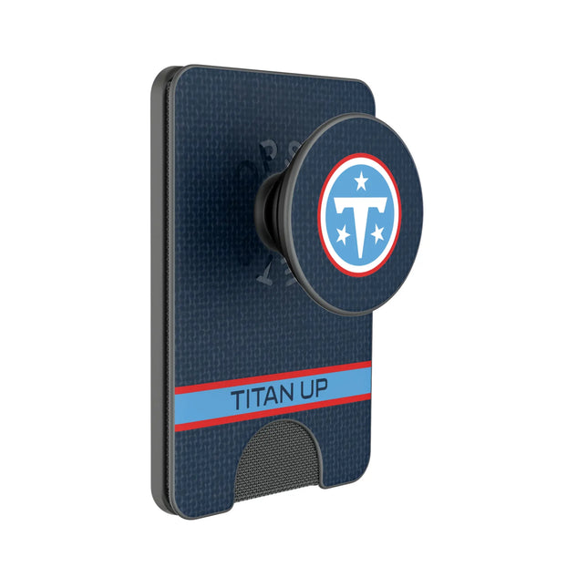 Tennessee Titans Endzone Solid PopSockets MagSafe-Compatible PopWallet+