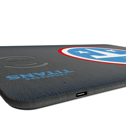 Tennessee Titans Linen 15-Watt Wireless Charger and Mouse Pad