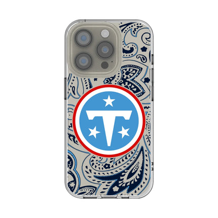 Tennessee Titans Paisley Clear Phone Case for Apple iPhone