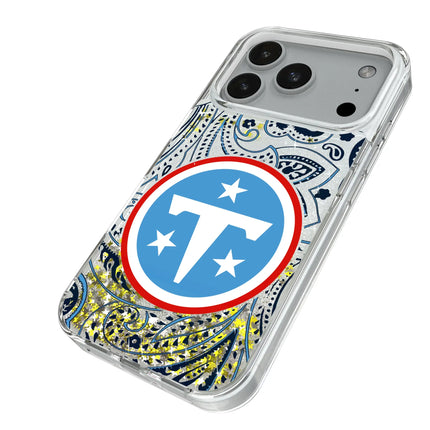 Tennessee Titans Paisley Glitter Phone Case for Apple iPhone