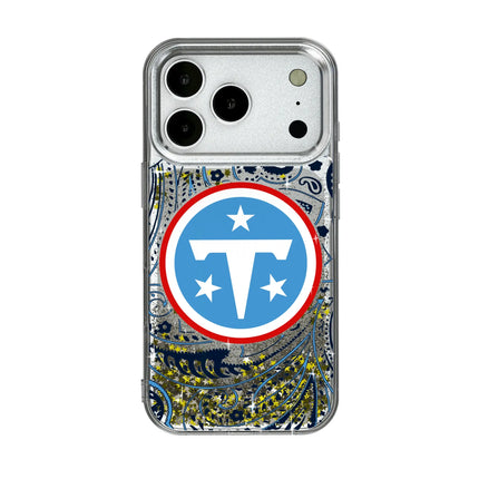 Tennessee Titans Paisley Glitter Phone Case for Apple iPhone