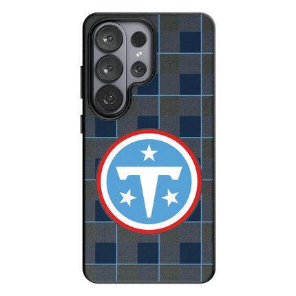 Tennessee Titans Plaid MagSafe Compatible Phone Case for Samsung Galaxy