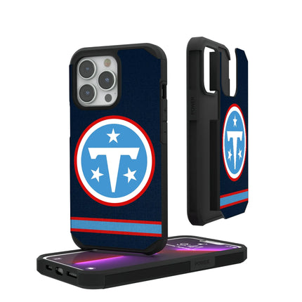 Tennessee Titans Stripe Rugged Phone Case for Apple iPhone