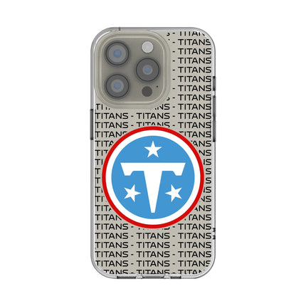 Tennessee Titans Text Backdrop Clear Phone Case for Apple iPhone