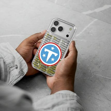 Tennessee Titans Text Backdrop Glitter Phone Case for Apple iPhone