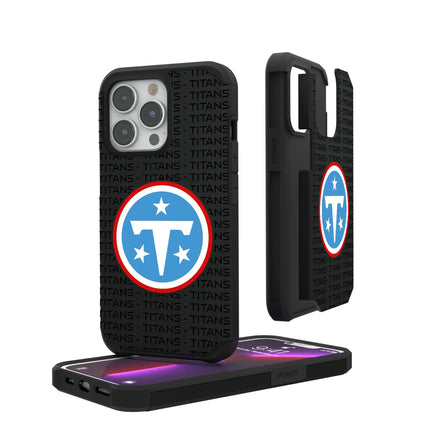 Tennessee Titans Text Backdrop Rugged Phone Case for Apple iPhone