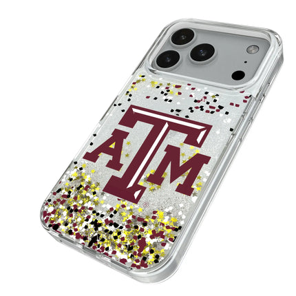 Texas A&M University Aggies Confetti Glitter Phone Case for Apple iPhone
