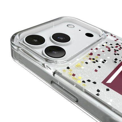 Texas A&M University Aggies Confetti Glitter Phone Case for Apple iPhone