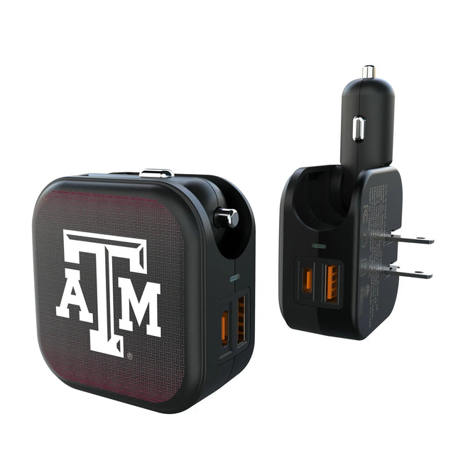 Texas A&M University Aggies Linen 2 in 1 USB A/C Charger
