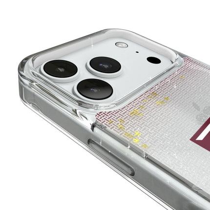Texas A&M University Aggies Linen Glitter Phone Case for Apple iPhone