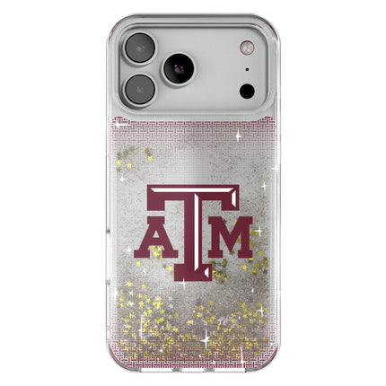 Texas A&M University Aggies Linen Glitter Phone Case for Apple iPhone