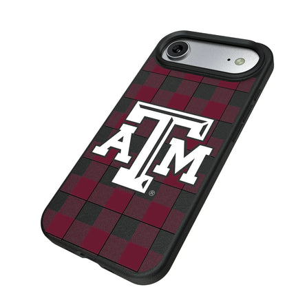 Texas A&M University Aggies Plaid MagSafe Compatible Phone Case for Apple iPhone