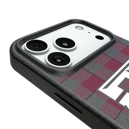 Texas A&M University Aggies Plaid MagSafe Compatible Phone Case for Apple iPhone