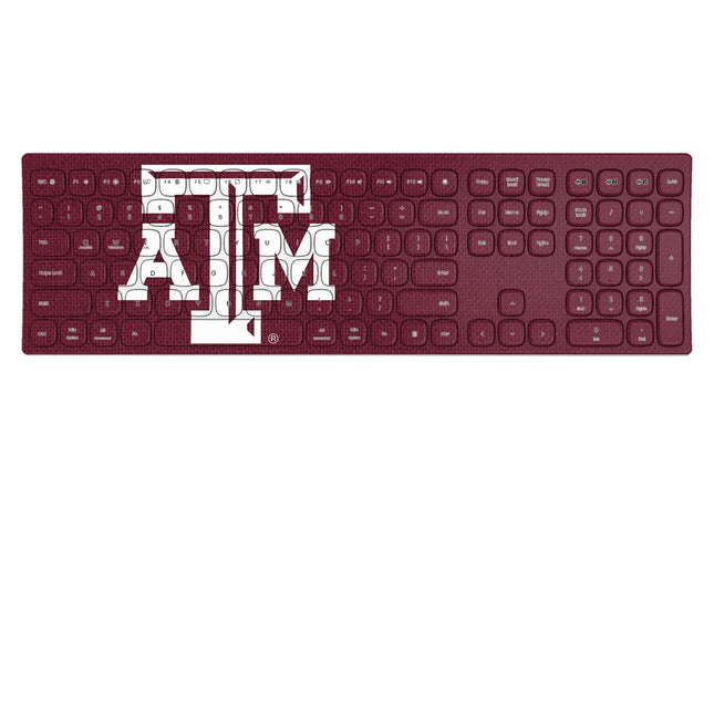 Texas A&M University Aggies Solid Curved Wireless Keyboard