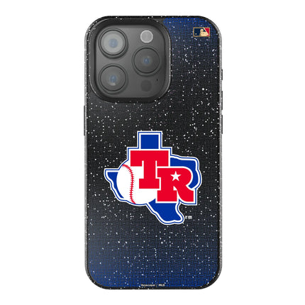 Texas Rangers 1981-1983 - Cooperstown Collection Linen Black Bling Phone Case for Apple iPhone