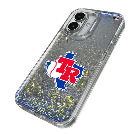 Texas Rangers 1981-1983 - Cooperstown Collection Linen Glitter Phone Case for Apple iPhone