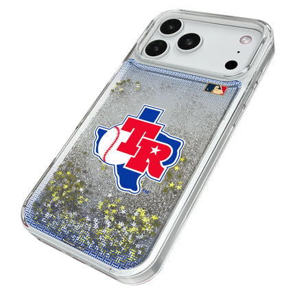 Texas Rangers 1981-1983 - Cooperstown Collection Linen Glitter Phone Case for Apple iPhone