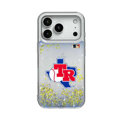 Texas Rangers 1981-1983 - Cooperstown Collection Linen Glitter Phone Case for Apple iPhone