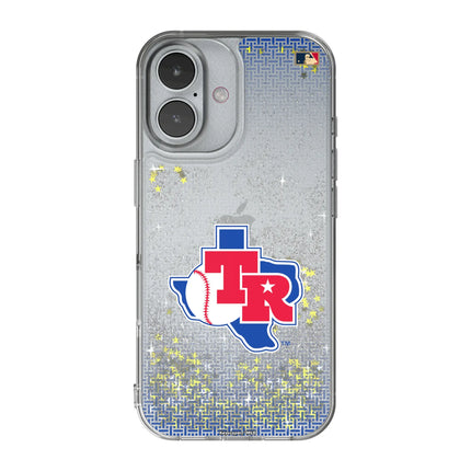 Texas Rangers 1981-1983 - Cooperstown Collection Linen Glitter Phone Case for Apple iPhone