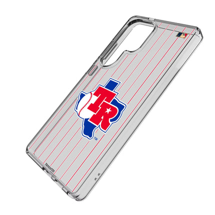 Texas Rangers 1981-1983 - Cooperstown Collection Pinstripe Clear Phone Case for Samsung Galaxy