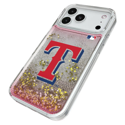 Texas Rangers Linen Glitter Phone Case for Apple iPhone