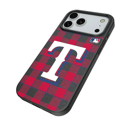 Texas Rangers Plaid MagSafe Compatible Phone Case for Apple iPhone