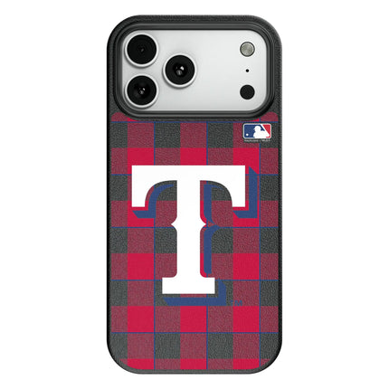 Texas Rangers Plaid MagSafe Compatible Phone Case for Apple iPhone