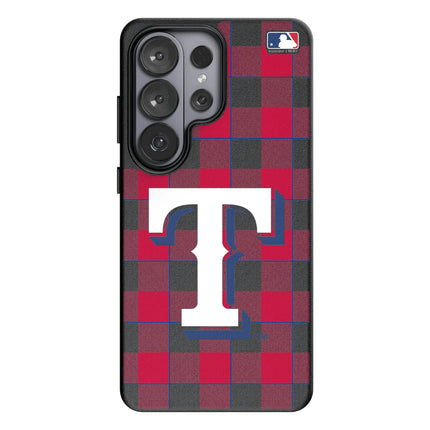 Texas Rangers Plaid MagSafe Compatible Phone Case for Samsung Galaxy