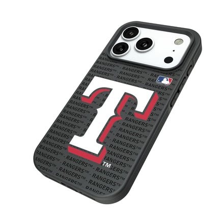 Texas Rangers Text Backdrop Bump Phone Case for Apple iPhone