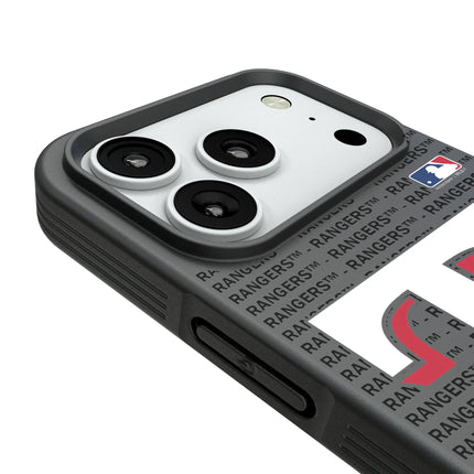 Texas Rangers Text Backdrop Bump Phone Case for Apple iPhone