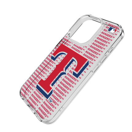 Texas Rangers Text Backdrop Clear Phone Case for Apple iPhone