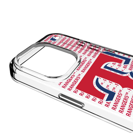 Texas Rangers Text Backdrop Clear Phone Case for Apple iPhone
