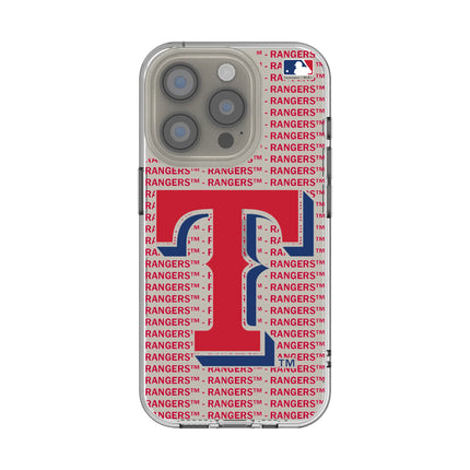 Texas Rangers Text Backdrop Clear Phone Case for Apple iPhone
