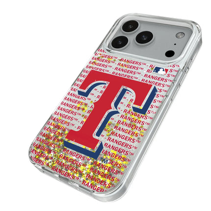 Texas Rangers Text Backdrop Glitter Phone Case for Apple iPhone