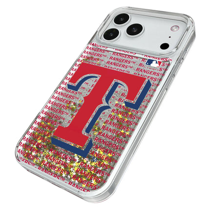 Texas Rangers Text Backdrop Glitter Phone Case for Apple iPhone