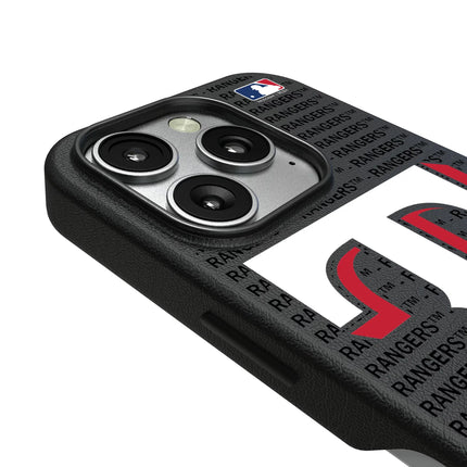 Texas Rangers Text Backdrop MagSafe Compatible Phone Case for Apple iPhone
