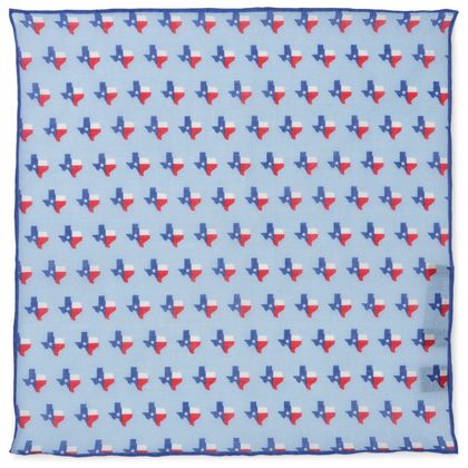 Texas State Blue Pocket Square